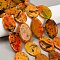 Dyed Natural Agate Beads Strands, Oval, Dark Orange, 35~39x25~26x5~7.5mm, Hole: 2mm, about 9pcs/strand, 13.58''~13.98''(34.5~35.5cm)