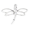 Tibetan Style Alloy Pendants, Cadmium Free & Lead Free, Dragonfly, Antique Silver, 27x32x2mm, Hole: 2mm