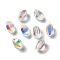 Glass K9 Glass, Imitation Austrian Crystal Beads, Faceted, Oval, Clear AB, 11.5x7.5x8mm, Hole: 1mm
