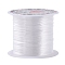 Flat Elastic Crystal String, Elastic Beading Thread, for Stretch Bracelet Making, Dyed, White, 0.8mm, about 12.02 yards(11m)/roll