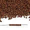 TOHO 11/0 Demi Round Beads, Japanese Seed Beads, (618) Opaque Frosted Pastel Mudbrick, 2.2x0.9mm, about 8666pcs/50g