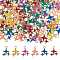 90Pcs 6 Styles Alloy Enamel Pendant Enamel Star Pendant DIY Necklace Pendant Earring Accessories, Mixed Color, 18x14.4mm, Hole: 2mm
