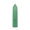 Point Tower Natural Green Aventurine Home Display Decoration, Healing Stone Wands, for Reiki Chakra Meditation Therapy Decors, Hexagon Prism, 10x50mm