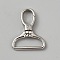 Zinc Alloy Swivel Clasps, Platinum, 50.5x38.5x8mm