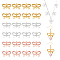 90Pcs 3 Colors Alloy Connector Charms, Bowknot Links, Mixed Color, 21.5x14.5x2.5mm, Hole: 1.6mm, 30pcs/color