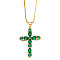 Colorful Zircon Cross Necklace Hip Hop Fashion Diamond Sweater Chain NKB266