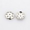 Tarnish Resistant Filigree Multi-Petal 304 Stainless Steel Bead Caps, Stainless Steel Color, 6x1mm, Hole: 1mm