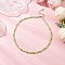 Natural Lemon Jade Necklaces, with Shell Pearl Bead, 17.13 inch(43.5cm)