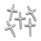 Tarnish Resistant 304 Stainless Steel Pendants, Cross, Stainless Steel Color, 43x26.5x4.3mm, Hole: 2.5x2.2mm
