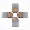 Resin & Walnut Wood Pendants, U Shape, Light Steel Blue, 32x19.5x3.5~4.5mm, Hole: 2mm