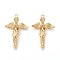 304 Stainless Steel Pendants, Angel Charm, Real 14K Gold Plated, 36.5x24.5~25x8.5mm, Hole: 2.2mm