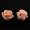 Opaque Resin Beads, Rose Flower, Light Coral, 9x7mm, Hole: 1mm