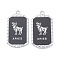 Alloy Twelve Constellations Series Big Pendants, Lead Free & Cadmium Free, with Acrylic, Rectangle, Aries, 50x28x3.5mm, Hole: 3.8mm