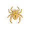 304 Stainless Steel Pendants, Spider Charms, Ion Plating(IP), Real 18K Gold Plated, 27x25mm