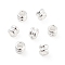 Brass Beads, Cadmium Free & Lead Free, Column, 925 Sterling Silver Plated, 5x4mm, Hole: 2.5mm