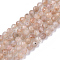 Natural Sunstone Beads Strands, Faceted, Round, 4mm, Hole: 0.7mm, about 80~100pcs/strand, 15.35 inch(39cm)