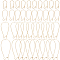 40Pcs 4 Styles Brass Hoop Earring Findings, Kidney Ear Wire, Real 14K Gold Plated, 18~46x10~18.5mm, 21 Gauge, Pin: 0.7mm, 10pcs/style