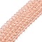 Glass Beads Strands, Faceted, Rondelle, Dark Salmon, 3.5~3.8x3mm, Hole: 0.4mm, about 105~110pcs/strand, 29~31cm