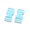 Plastic Side Release Buckles, Survival Bracelet Clasps, Sky Blue, 16.5x7.5x2.5mm, Hole: 6x1.5mm