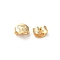 Brass Earring Nuts, Butterfly, Lead Free & Cadmium Free, Real 24K Gold Plated, 4.5x6.5x3.5mm, Hole: 0.8mm