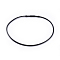 Rubber Cord Necklace Making, Black, Size: about 44cm long, Wire Cord: 3mm in diameter.