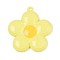Spray Painted Alloy and Enamel Big Pendants, Flower, Cadmium Free & Nickel Free & Lead Free, Champagne Yellow, 58x54x6mm, Hole: 3mm