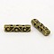 Tibetan Style Bar Spacers, Lead Free & Cadmium Free & Nickel Free, Antique Bronze, Cuboid, 18x4x5mm, Hole: 1.5mm