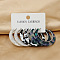 3 Pairs Alloy Acrylic Hoop Earrings, Platinum, Mixed Color, 45mm