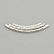 925 Sterling Silver Beads, Tube, Fancy Cut, Silver, 20x1.5mm, Hole: 1mm