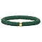 Polymer Clay Heishi Surfer Stretch Bracelet with 304 Stainless Steel Beaded, Preppy Bracelet, Dark Sea Green, Inner Diameter: 2 inch(5.2cm)