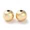Rack Plating Brass Beads, Long-Lasting Plated, Lead Free & Cadmium Free, Round, Light Gold, 10x9mm, Hole: 2mm