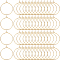 200Pcs Brass Wine Glass Charm Rings, Hoop Earrings Findings, Nickel Free, Golden, 25x0.8mm, 20 Gauge