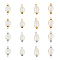 DIY Jewelry Making Finding Kit, Including 80Pcs 8 Styles Acrylic Imitation Pearl Link Charms & Pendants, with Iron & Alloy Findings, White, 17~25x10.5x8~10mm, Hole: 1.6~2.5mm, 10Pcs/style