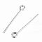 Tarnish Resistant 304 Stainless Steel Eye Pin, Stainless Steel Color, 22mm, Hole: 1.9x2mm, Pin: 0.7mm