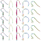 Earring Hooks Finding Kits, include 50Pcs 316/304 Stainless Steel Earring Hooks, Ear Wire with Vertical Loop, 100Pcs Eco-Friendly Plastic Ear Nuts, Rainbow Color, Earring Hooks: 19~27x4.5~11.5mm, Hole: 1.4~2.5mm, Pin: 0.7~0.8mm, 50pcs/box