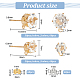 120 шт. 4 шт. фурнитура для сережек-гвоздиков из железа DIY-OC0010-07-2