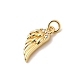 Латунные микро проложить кубического циркония подвески KK-Z135-07G-2