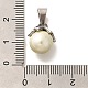 Подвески из пластика и жемчуга из нержавеющей стали 304 STAS-U035-20AS-3