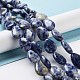 Натуральное синее пятно нитки из бисера яшмы G-L242-33-2