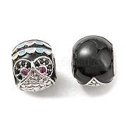 Реечное покрытие латунь микро паве кубический цирконий европейские бусины KK-M247-21P