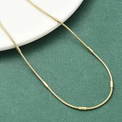 Женские ожерелья-змейки из круглой латуни толщиной 2 мм&nbsp;NJEW-K271-08G