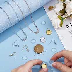 Наборы для изготовления сережек и ожерелья из латуни и железа с пустым куполом своими руками DIY-HS0001-05A