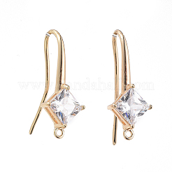 Крюк латунные серьги&nbsp;X-ZIRC-Q019-002G