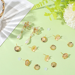 Латунные гвоздики серьги фурнитура&nbsp;KK-BBC0019-01G-01