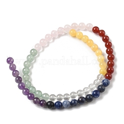 Нити бусин из натурального желтого нефрита чакры G-NH0002-E03-8mm