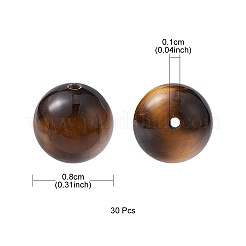 Природных тигровый глаз бисер нитей G-YW0001-56C