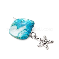 5 шт. 5 стиля подвески из натуральных пресноводных ракушек в виде самородков&nbsp;PALLOY-JF04157