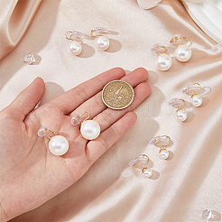 5 пара сережек-каффов с искусственным жемчугом 5 размера&nbsp;EJEW-FI0002-54