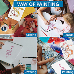 1 комплект трафаретов для рисования домашних животных DIY-MA0005-41