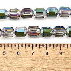 Стеклянные бусины с гальваническим покрытием  GLAA-G112-07I